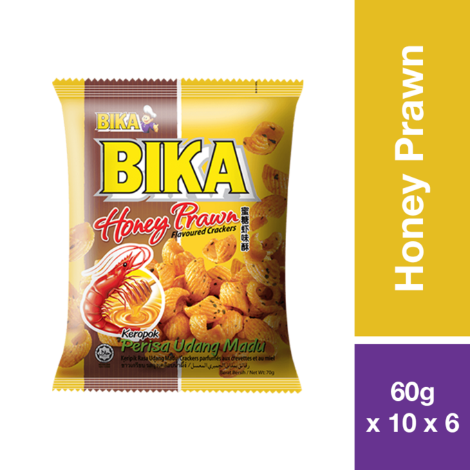 BIKA HONEY PRAWN CRACKERS 60G