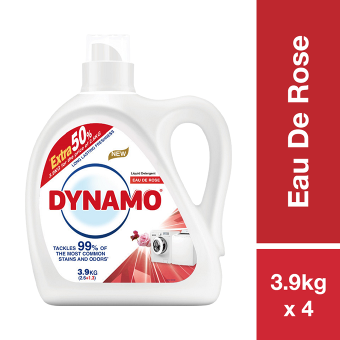DYNAMO DETERGENT LIQUID EAU DE ROSE 3.9KG