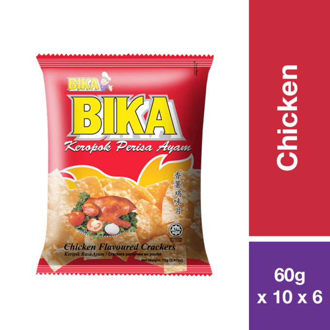 BIKA CHICKEN CRACKERS 60G