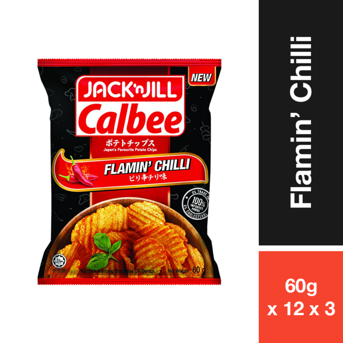 JACKNJILL CALBEE POTATO CHIPS FLAMIN' CHILI 60G