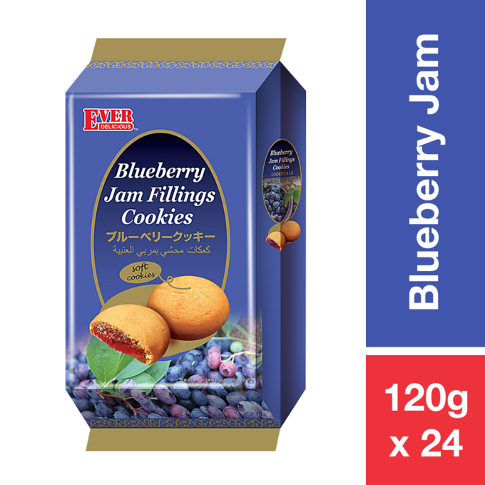 ED BLUEBERRY JAM FILLING COOKIES 120G