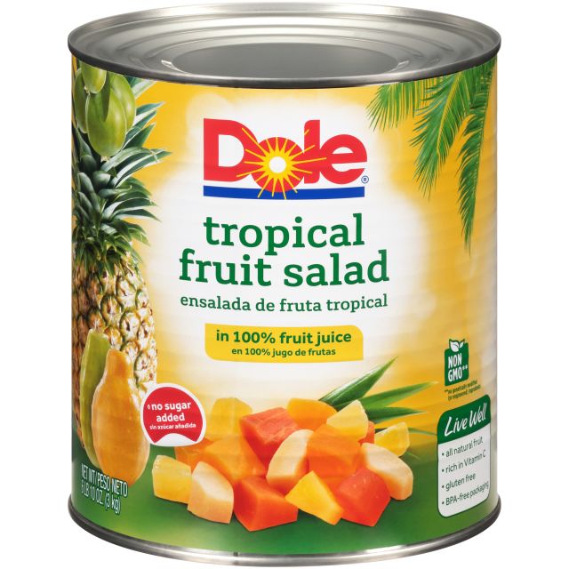 DOLE Tropical Fruit Salad in Juice 6/10 (106 oz.) 