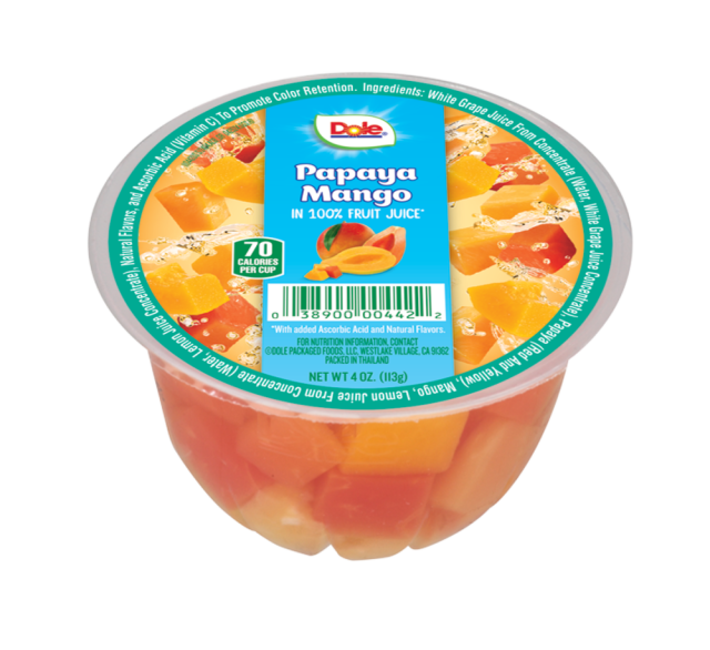 Dole Fruit Bowls® Papaya Mango in 100% Fruit Juice