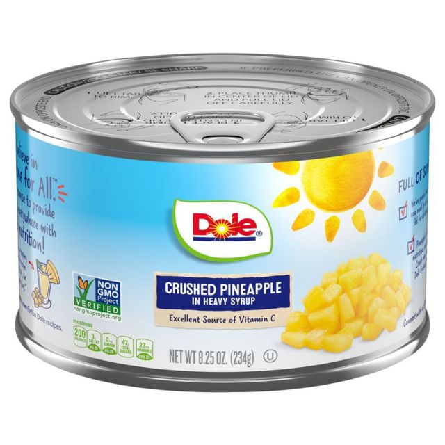 DOLE Crushed Pineapple in Heavy Syrup 12/8¼oz 