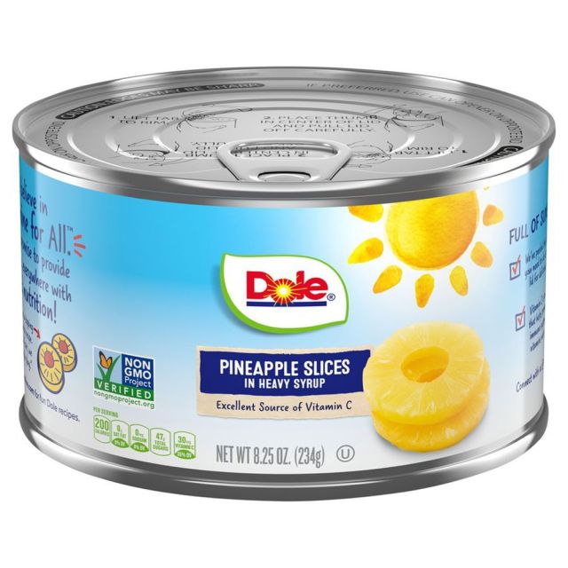 DOLE Pineapple Slices in Heavy Syrup 12/8¼oz 