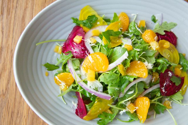 Citrus Beet Salad with Pickled Peaches