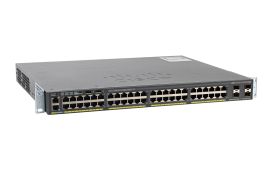 Cisco Catalyst WS-C2960X-48LPS-L Switch LAN Base License, Port-Side Air Intake