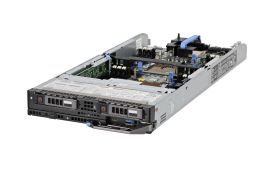 Front view of Dell PowerEdge FC640 with 2 x 900GB SAS 10k Hard Drives