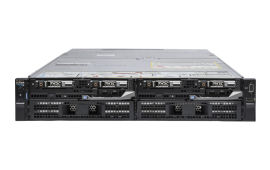 Front view of Dell PowerEdge FX2s with 2 x FC630 and 0 x Hard Drives Installed