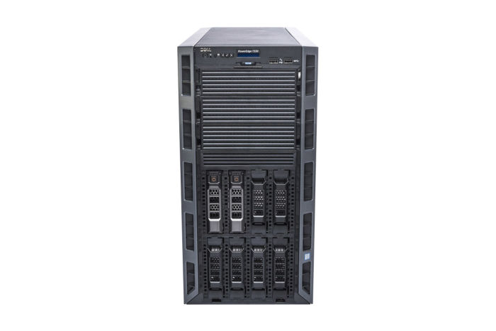 Front view of Dell PowerEdge T330 with No Hard Drives Installed
