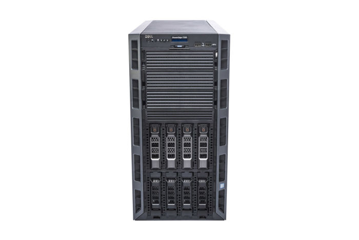 Front view of Dell PowerEdge T330 with 4 x 3TB SAS 7.2k 3.5" HDDs