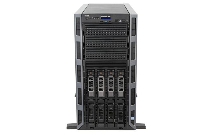 Front view of Dell PowerEdge T430 with 4 x 1TB SAS 7.2k 3.5" HDDs