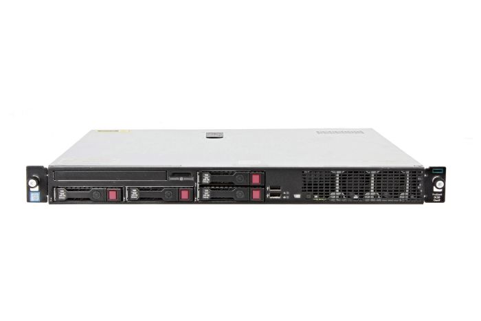 Front view of HP Proliant DL20 Gen9 with 4 x 1TB SATA 7.2k 2.5" HDDs
