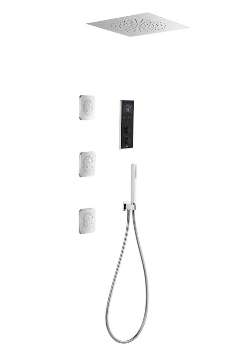 Душ система Roca Smart Shower, термостатна, хидромасажна, touch screen панел с LED осветление, възможност за смартфон управление