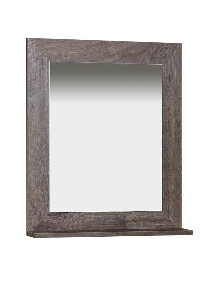Огледало за баня М-Мебел Картина, PVC 15мм, Стъкло 4мм, стъклена полица и масивни стъклоносачи