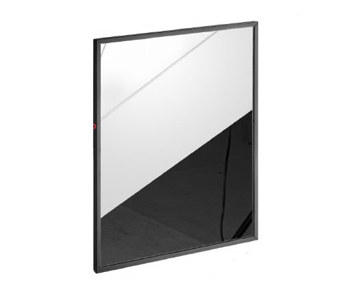 Огледало за баня Kapitan 70x80см, с рамка от черен мат, неръждаема стомана 18/10 304