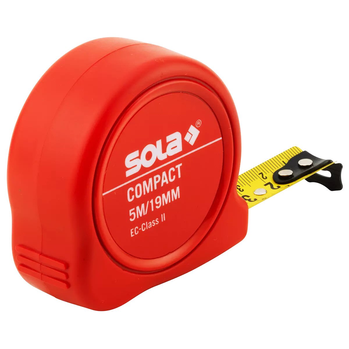 Ролетка SOLA Compact, 3м, противоударна, автоматично прибиране на лентата, бутон за застопоряване