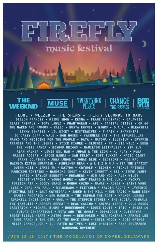 Firefly Announces 2017 lineup