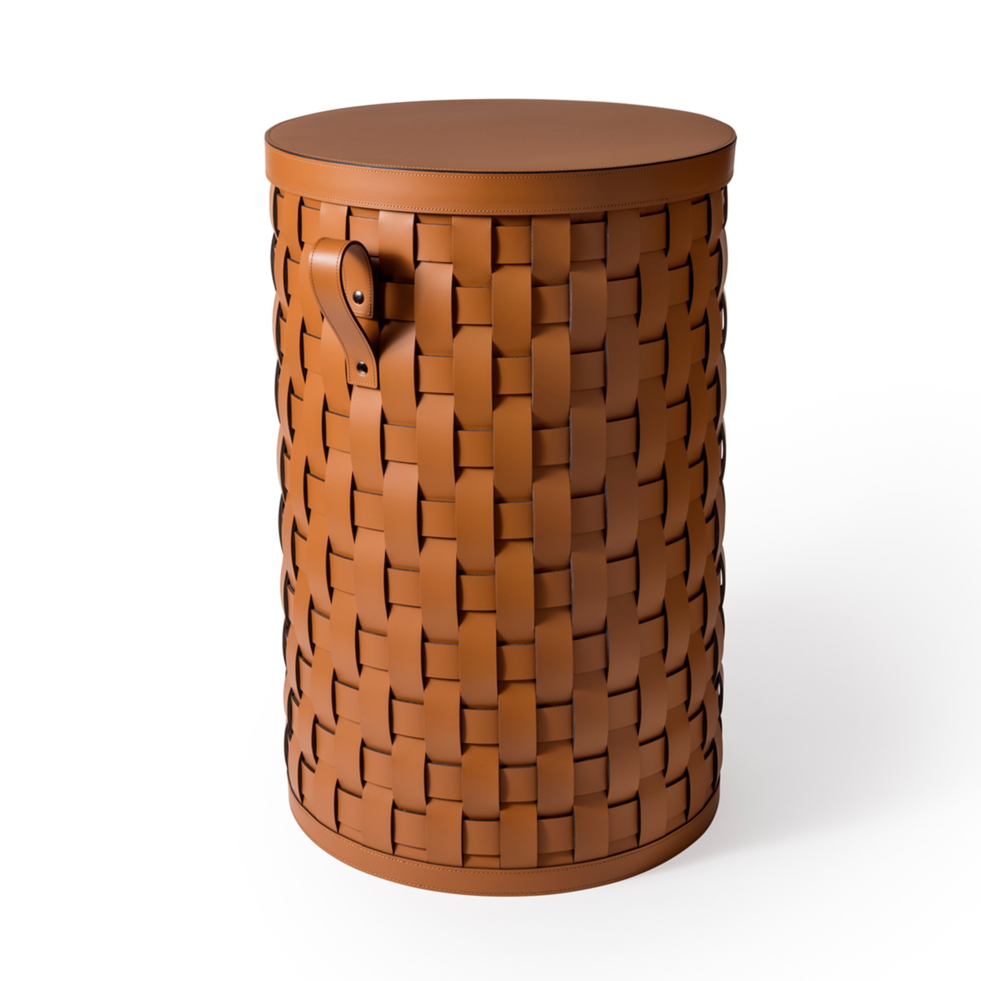 Leather Round Storage Basket  Round leather, Next day delivery