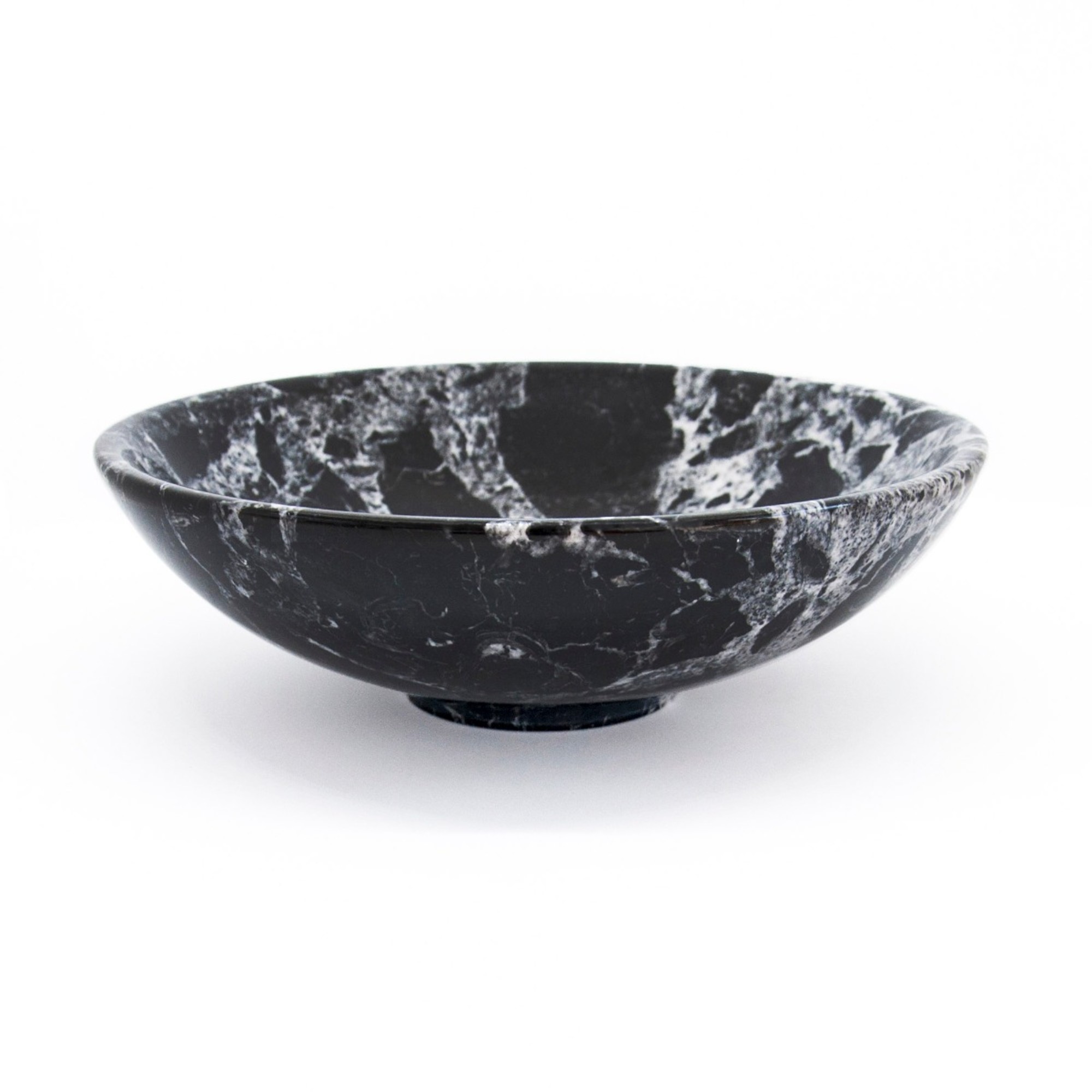 Black Marble Fruit Bowl Large