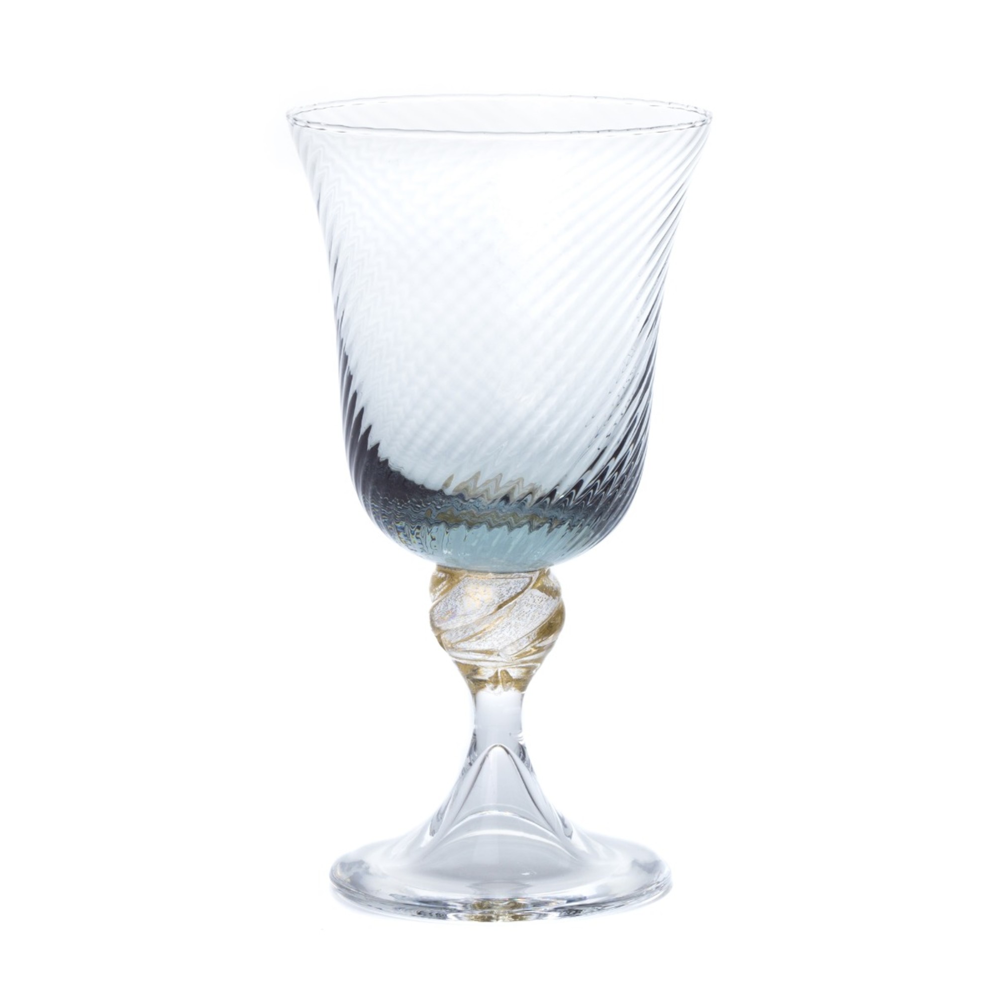 Lido Grey Murano Glass Wine Glass