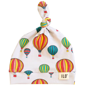 Hot Air Balloons Organic Knot Hat (Stone)