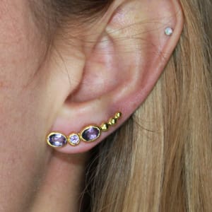 Cuone Post Earrings – Amethyst