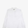 Edi Volume Sleeve Shirt, White Cotton Bamboo