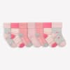 Non-Slip Stay On Baby and Toddler Socks - 7 Pack in Rainbow Pinks
