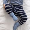 Newborn Stay-on Bootie Bundle - Booties + Leggings + Stay-on Socks - Navy