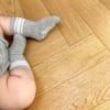 OUTLET - Sporty Non-Slip Stay-on Baby & Toddler Organic Quarter Crew Socks - 5 Pack - Grey & White