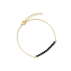 Black Bracelet with spinels: Bracelet with tourmalines.