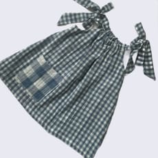 Blue check The Margot Blue Gingham Girls Dress