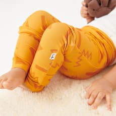 Oranssi 2 in 1 leggings -Geometric Tonal: Super soft bamboo leggings with integrated removable socks