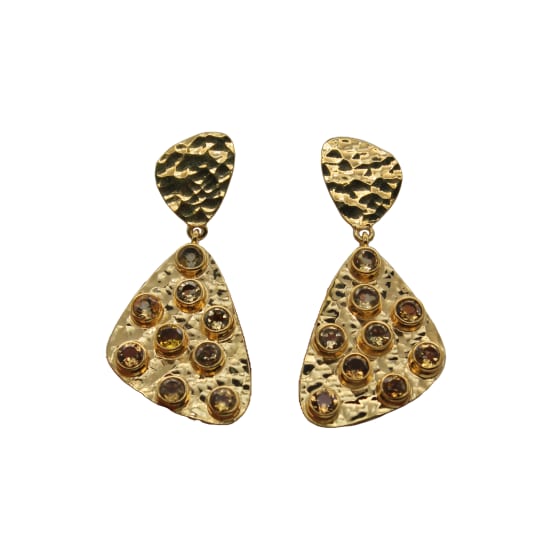 Tidona Post Drop -korvakorut – Citrine