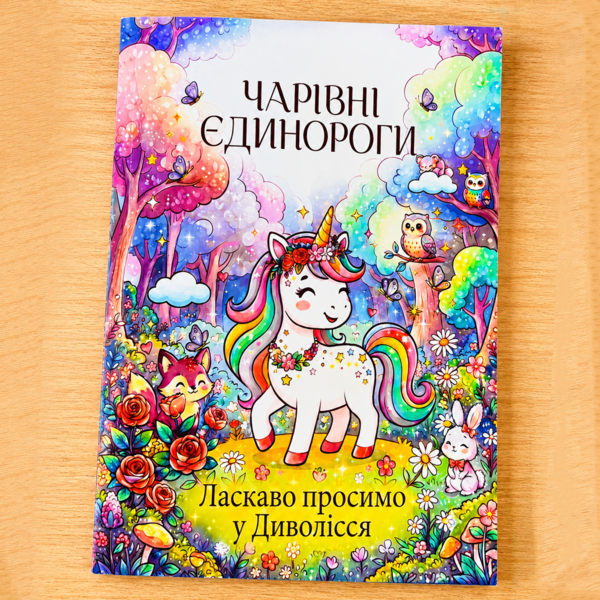 Розмальовка «Чарівні єдинороги»