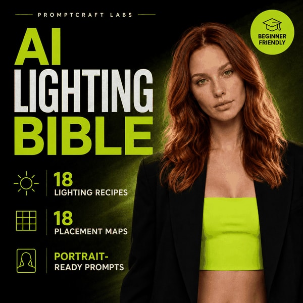 AI Lighting Bible — 18 Portrait Lighting Recipes for Better AI Images