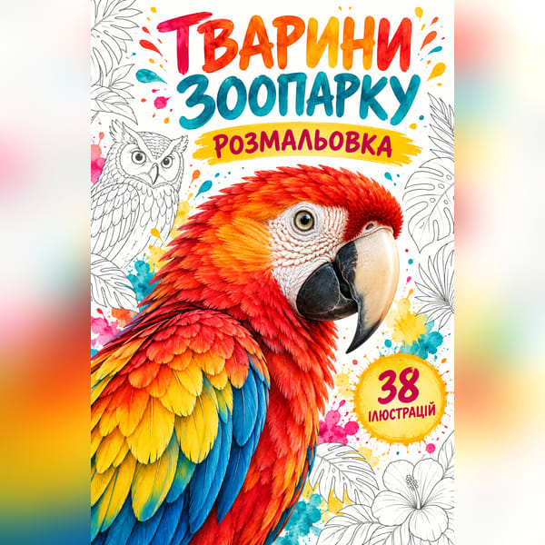Тварини зоопарку — розмальовка.pdf для друку