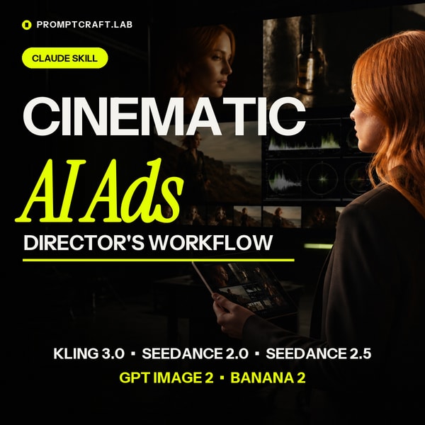 Cinematic AI Ads — Claude Skill for Kling 3.0 + Seedance 2.0 / 2.5