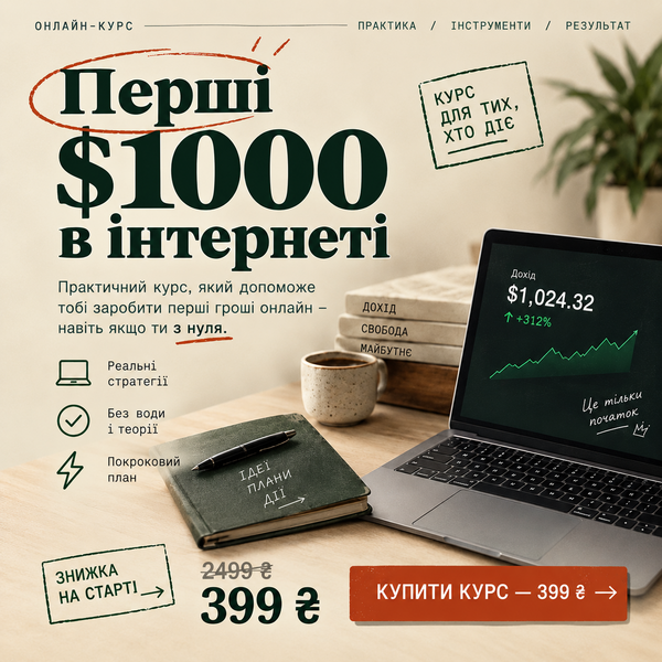 Перші $1000 в інтернеті