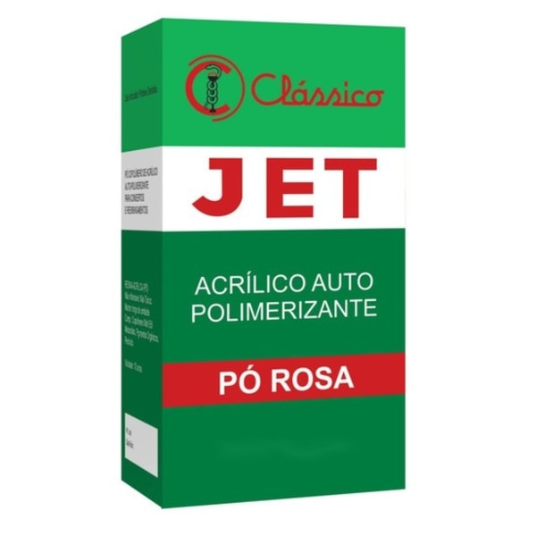 Resina Acrílica Autopolimerizável Jet Pó Rosa 78g  - Clássico