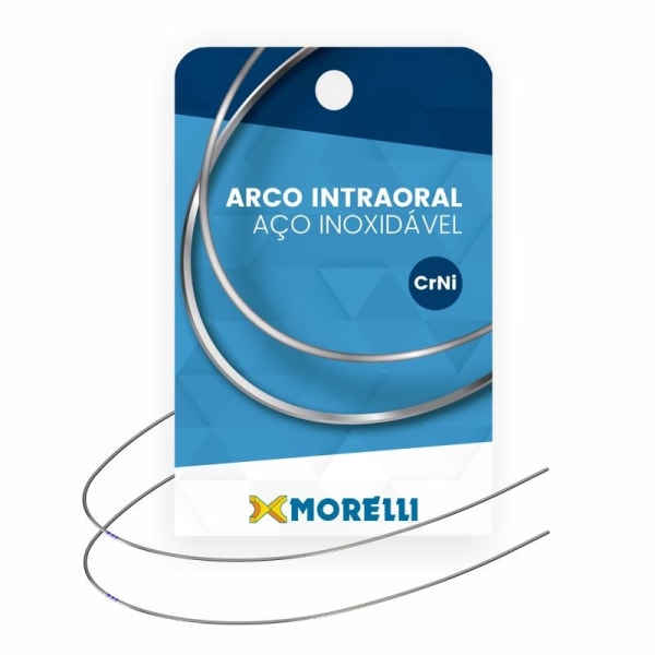 Arco Intraoral Inferior Crni Retangular (.017X.025) 0,43X0,63Mm Ref: 50.72.002 - Morelli