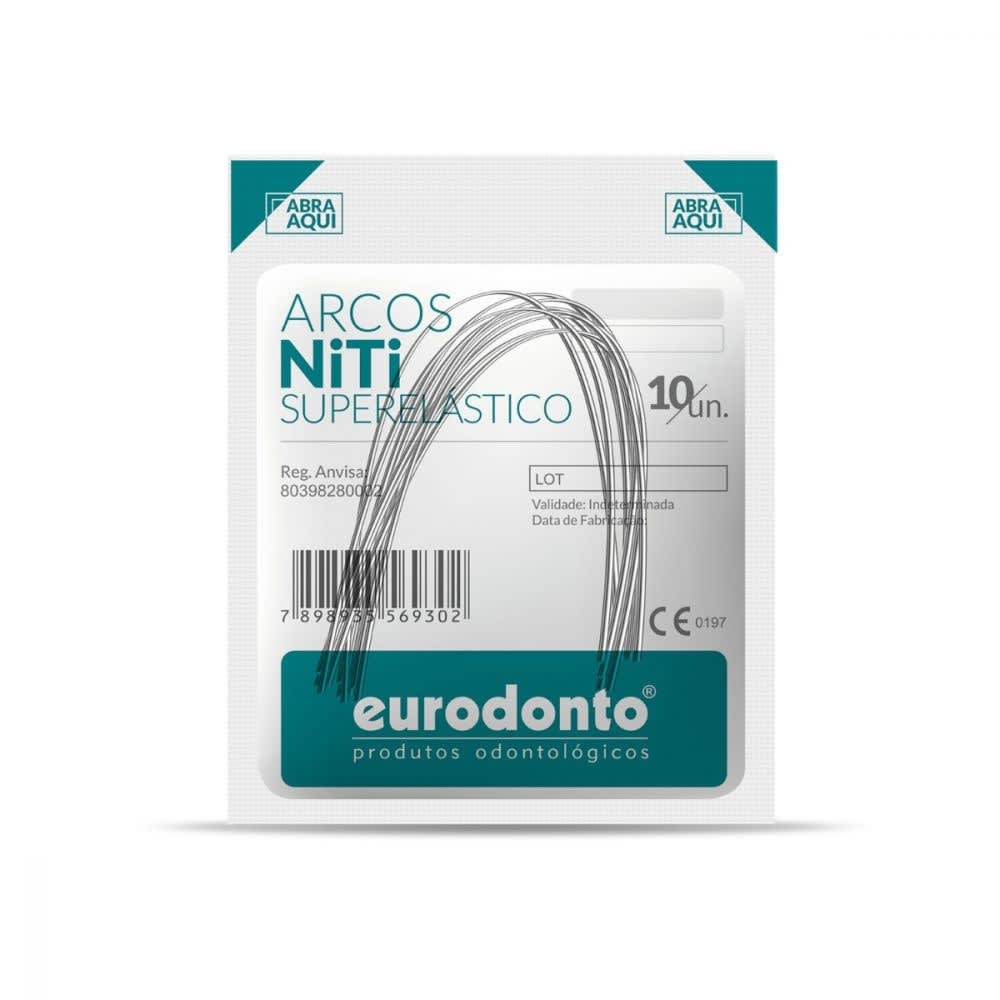 Arco Intraoral Superior Superelastico Niti Redondo (.016) Ref: 402-S - Eurodonto
