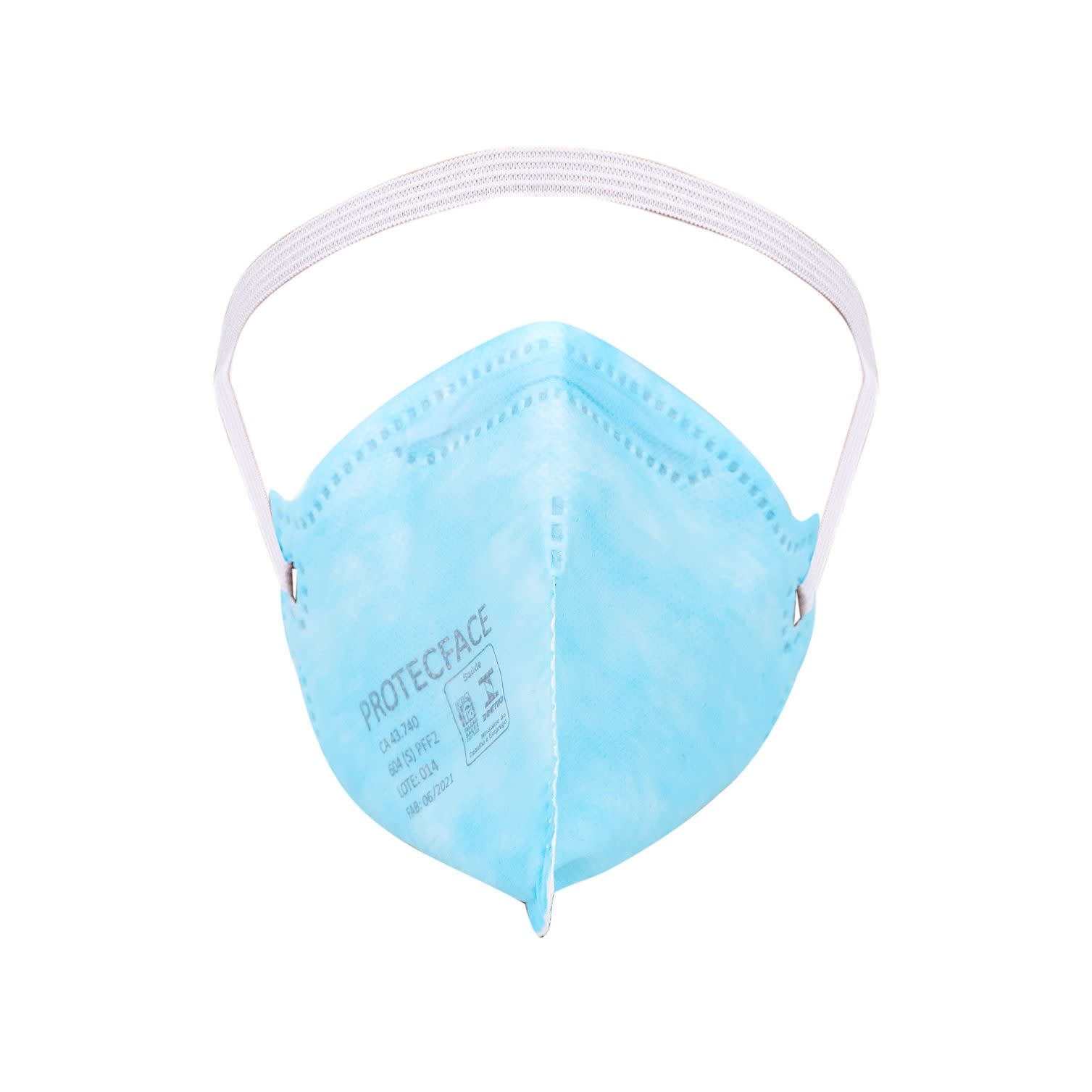 Máscara Respirador Facial PFF2 Azul Claro – Protecface