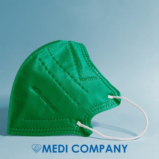 Máscara Cirúrgica PFF2 Adulta Cor Verde Bandeira - Med Company