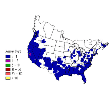 American Bittern winter distribution map