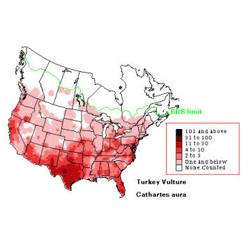 Turkey Vulture distribution map