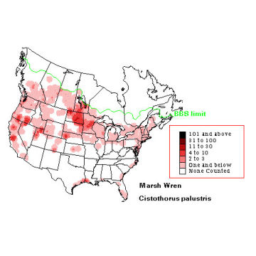 Marsh Wren distribution map