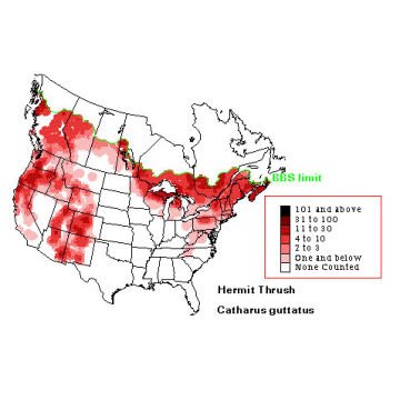 Hermit Thrush distribution map