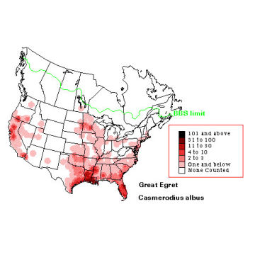 Great Egret distribution map